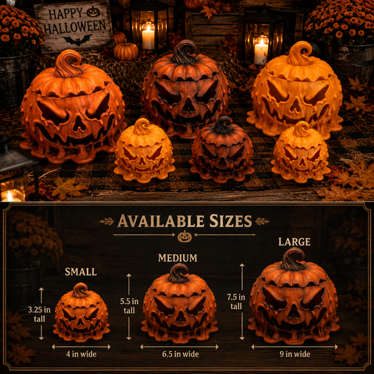 Melting Jack-O’-Lantern Pumpkin with LED Tea Light