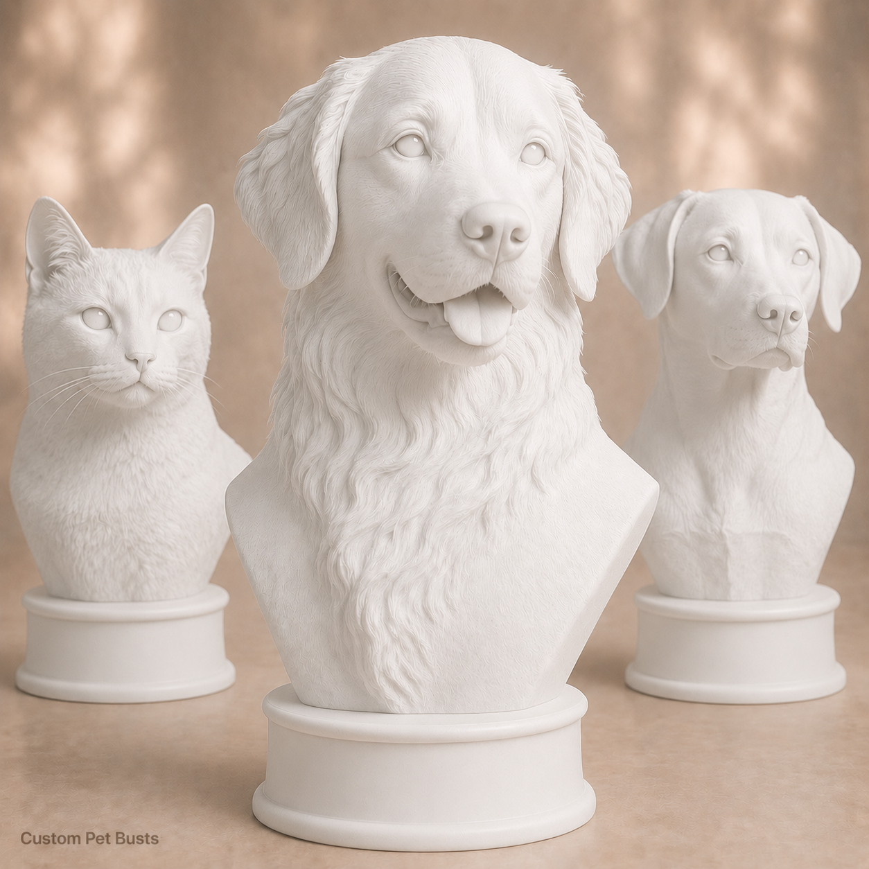 Custom 3D Printed Pet Bust From Photo