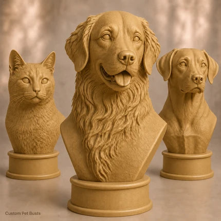 Custom 3D Printed Pet Bust From Photo