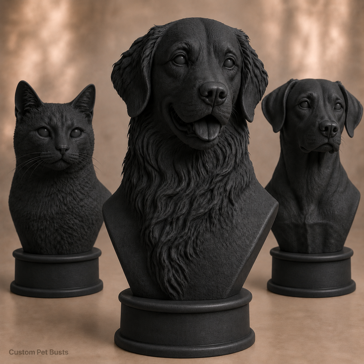 Custom 3D Printed Pet Bust From Photo