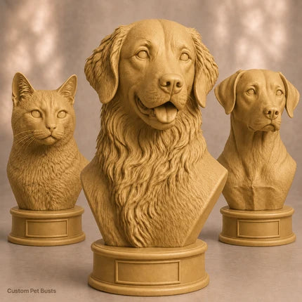 Custom 3D Printed Pet Bust From Photo