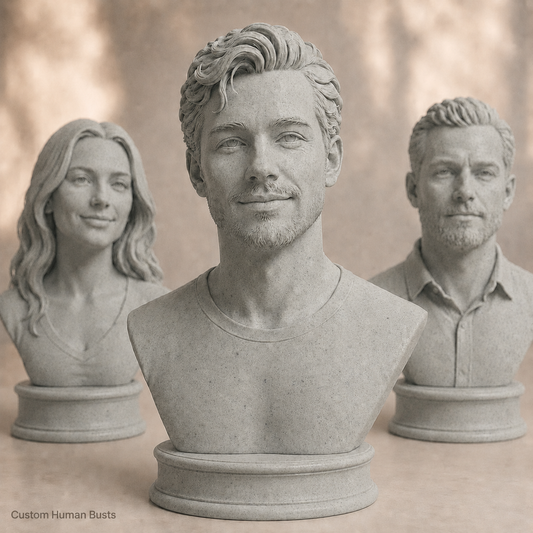Custom 3D Printed Human Bust From Photo