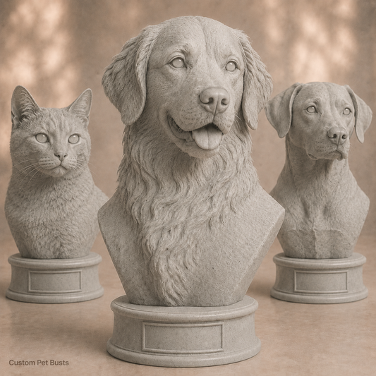 Custom 3D Printed Pet Bust From Photo