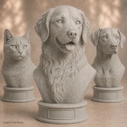 Custom 3D Printed Pet Bust From Photo