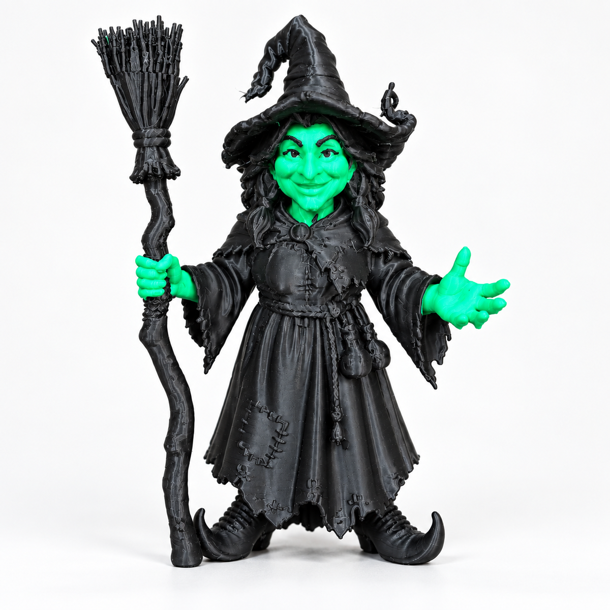 6-Inch Green Witch Halloween Figurine
