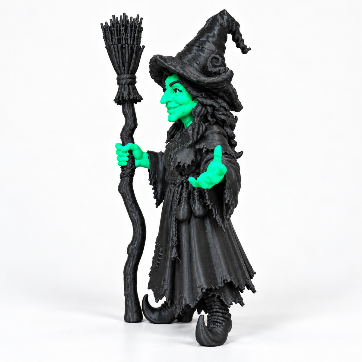 6-Inch Green Witch Halloween Figurine