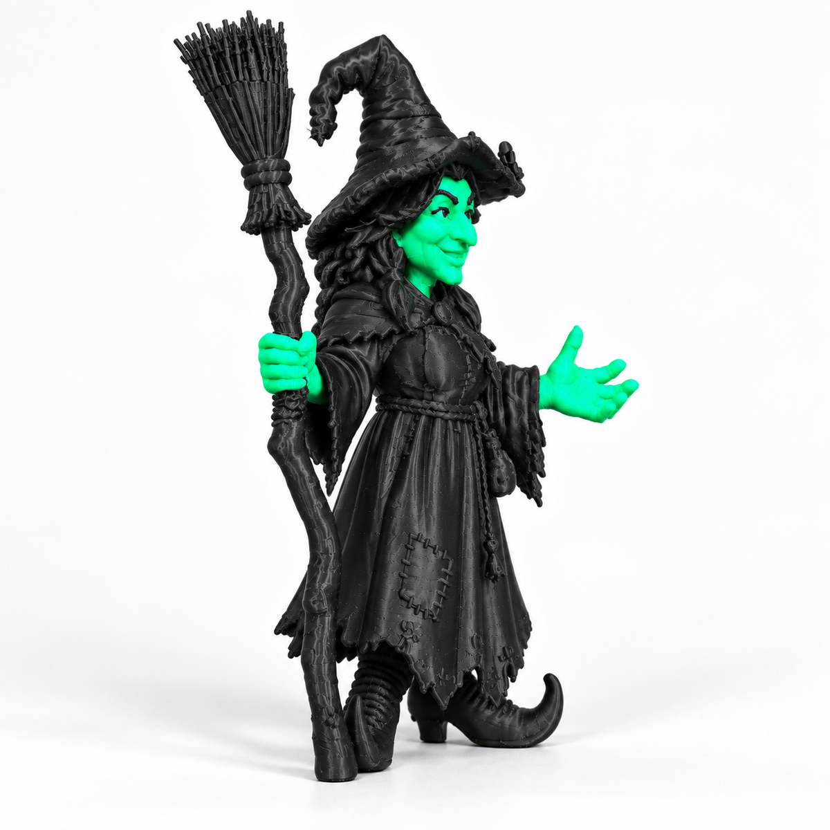 6-Inch Green Witch Halloween Figurine