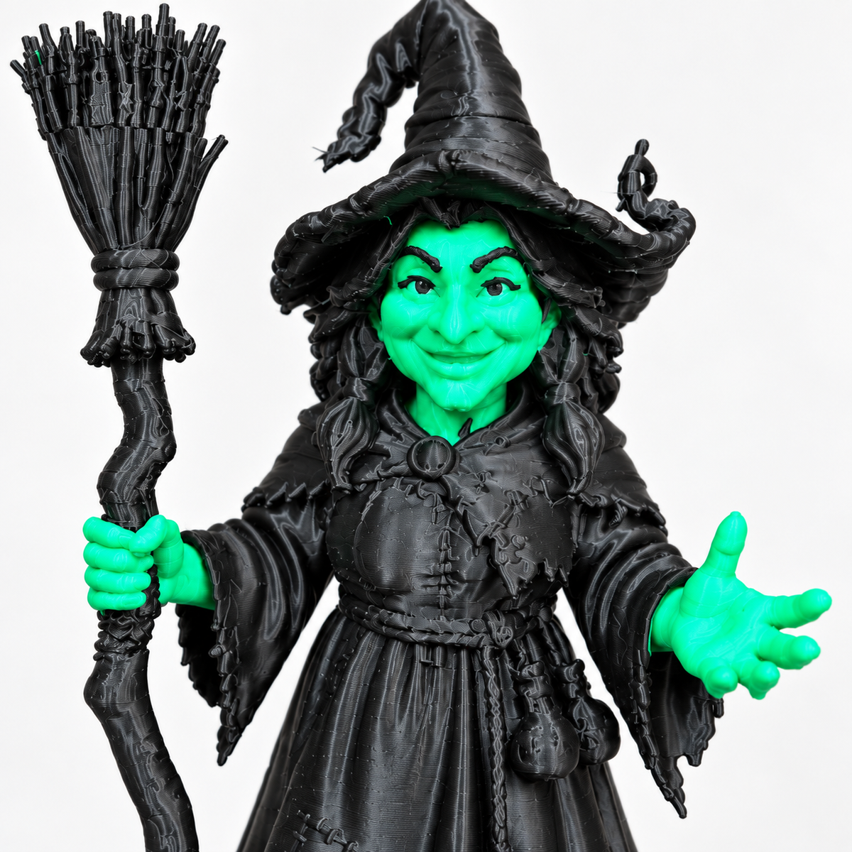 6-Inch Green Witch Halloween Figurine