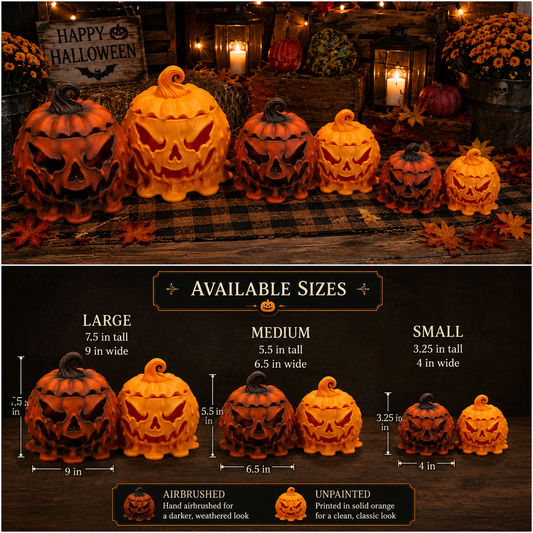 Melting Jack-O’-Lantern Pumpkin with LED Tea Light