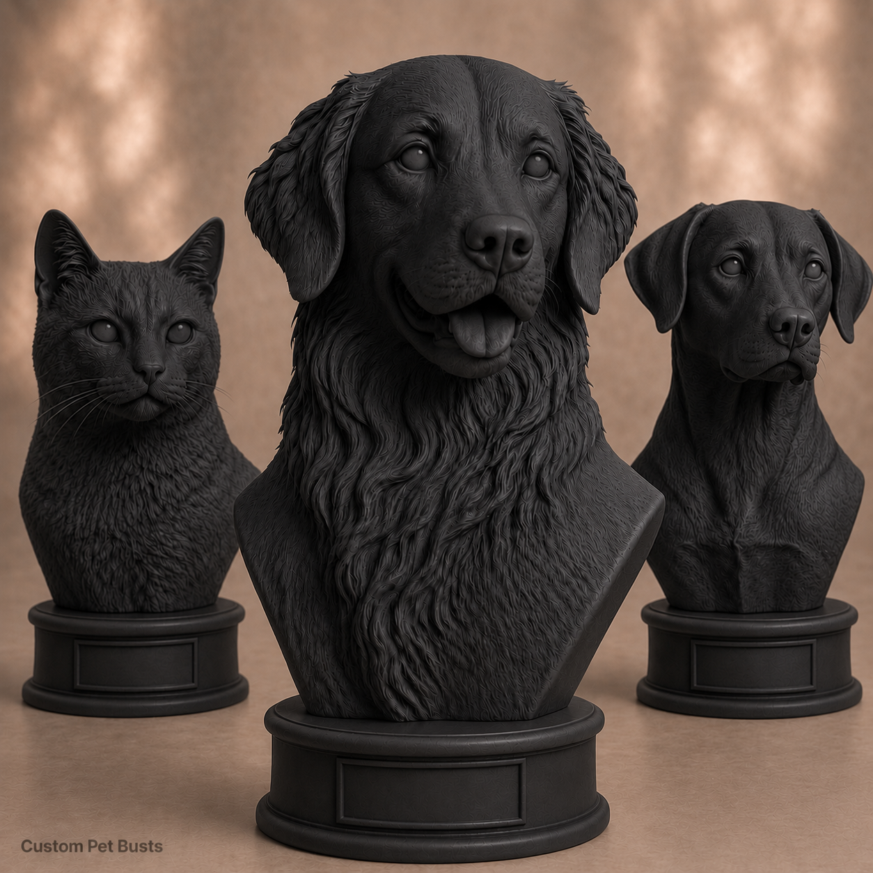 Custom 3D Printed Pet Bust From Photo
