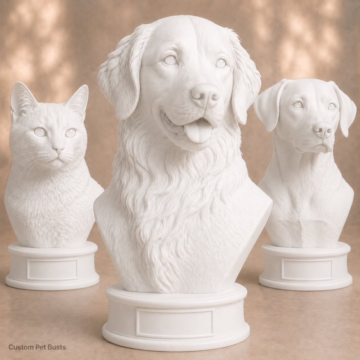 Custom 3D Printed Pet Bust From Photo