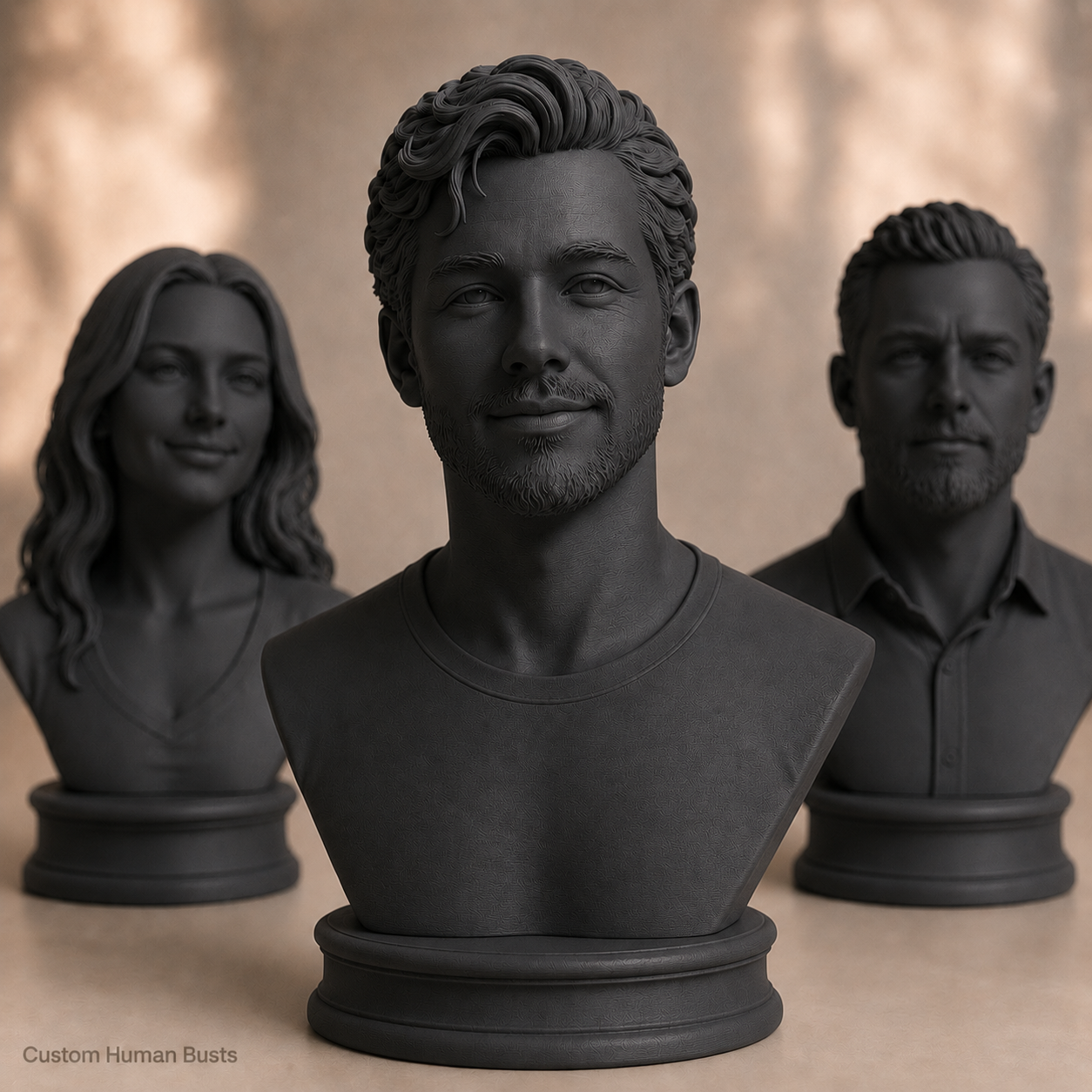 Custom 3D Printed Human Bust From Photo