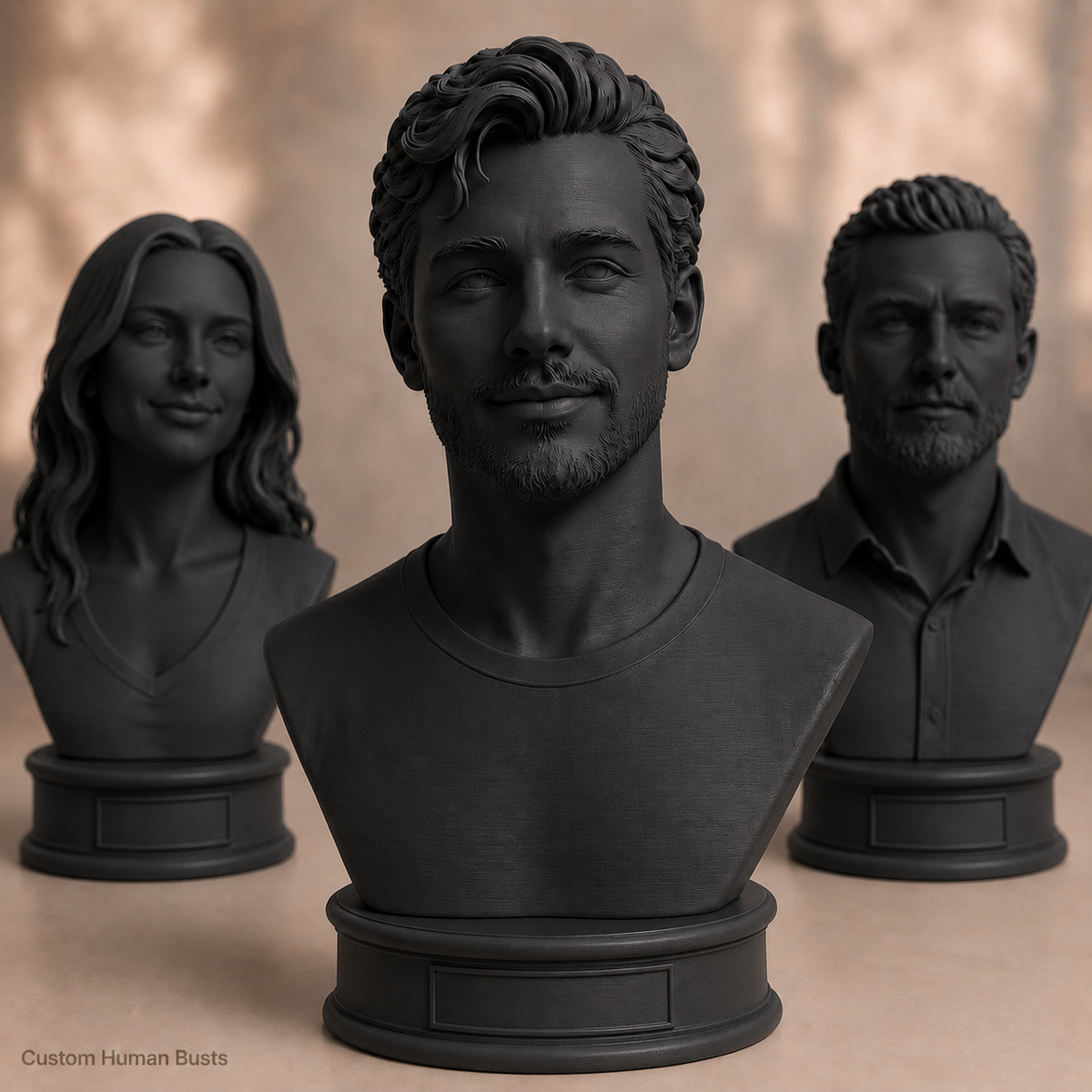 Custom 3D Printed Human Bust From Photo