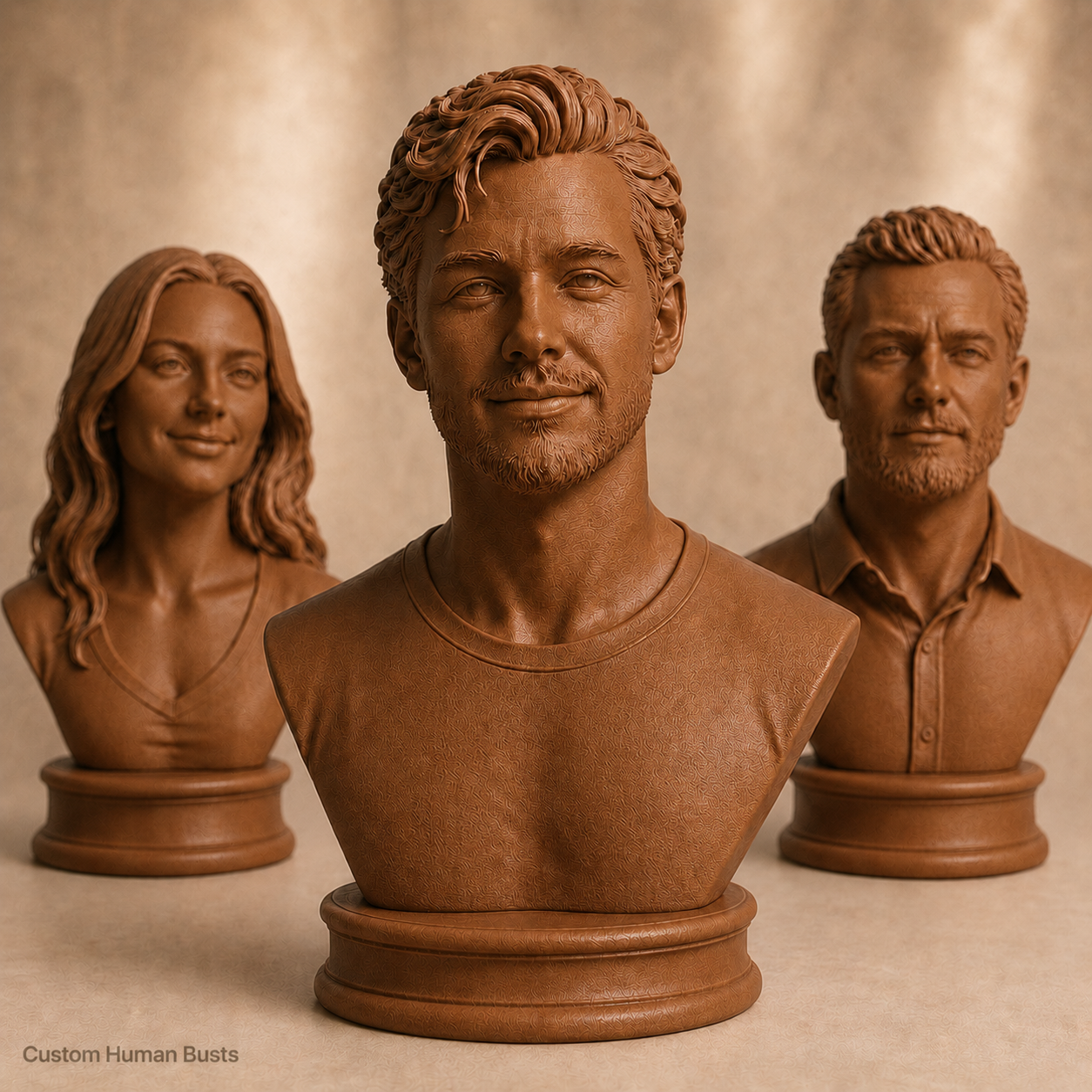 Custom 3D Printed Human Bust From Photo