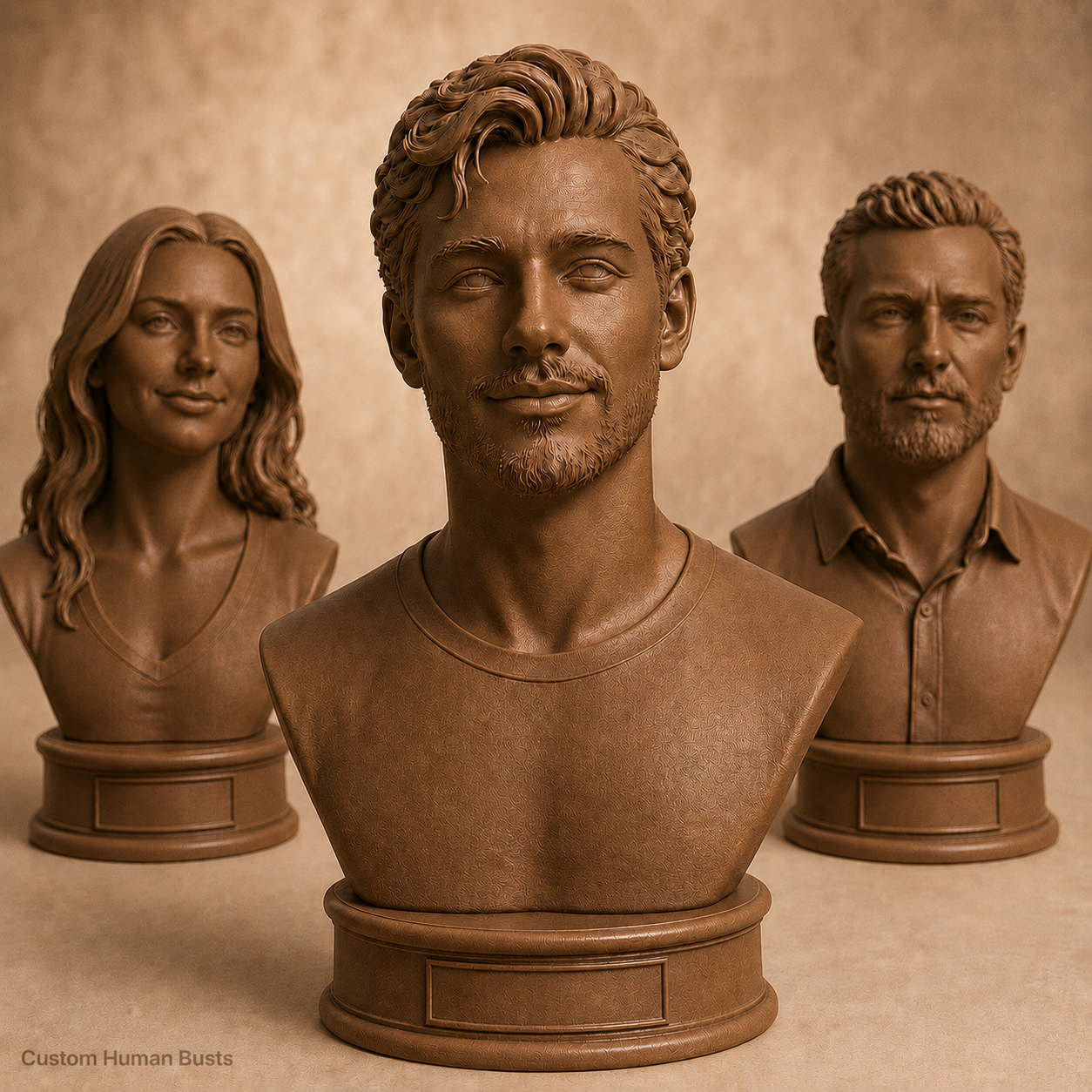 Custom 3D Printed Human Bust From Photo