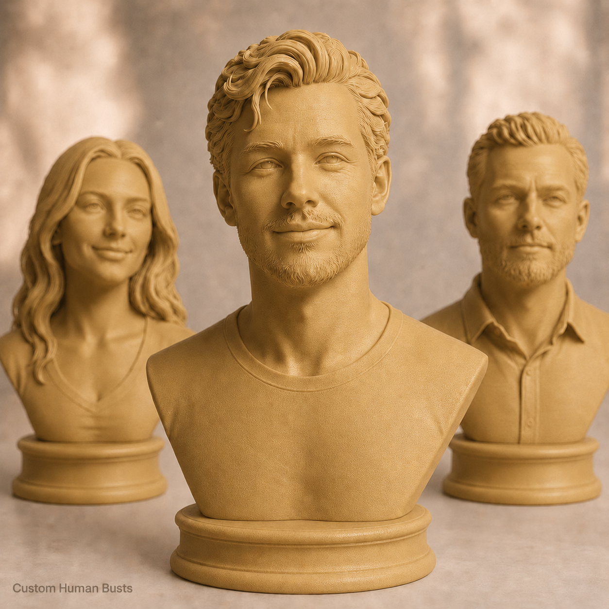 Custom 3D Printed Human Bust From Photo