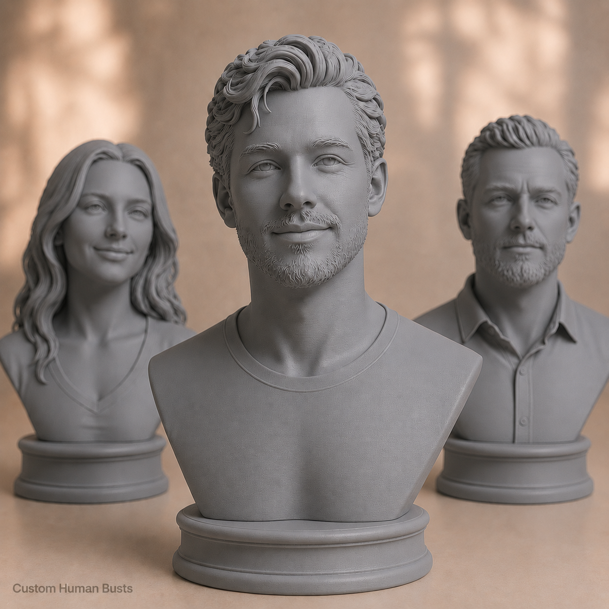 Custom 3D Printed Human Bust From Photo