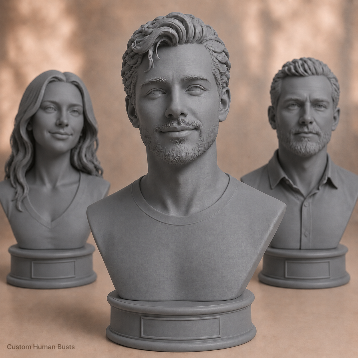Custom 3D Printed Human Bust From Photo