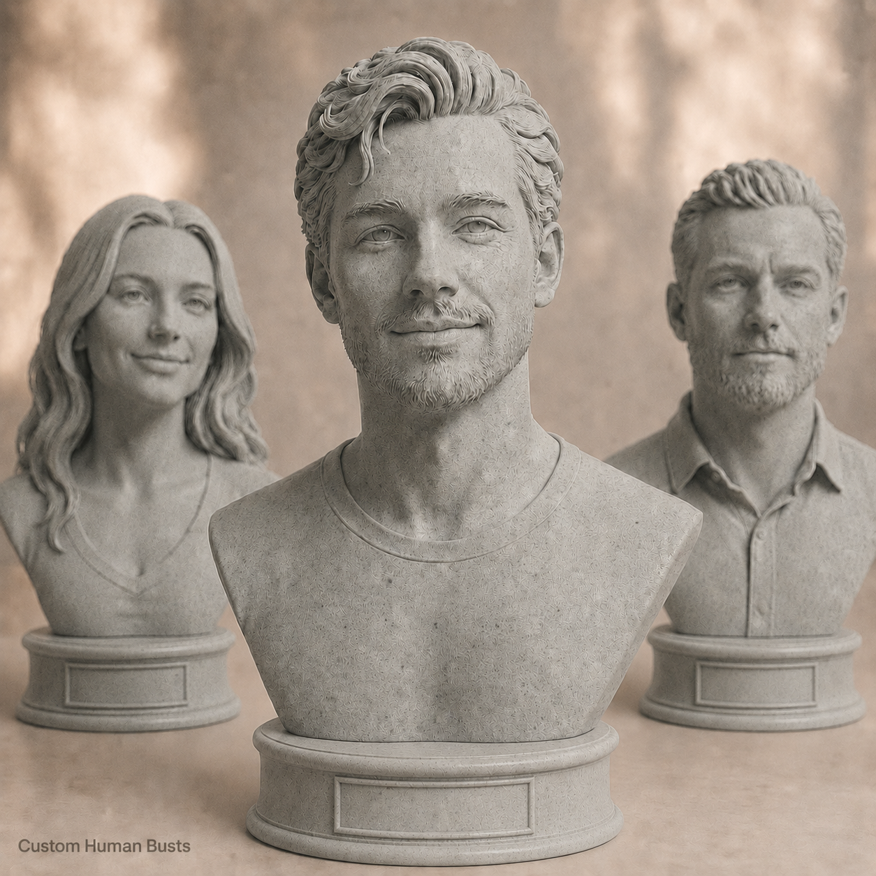 Custom 3D Printed Human Bust From Photo