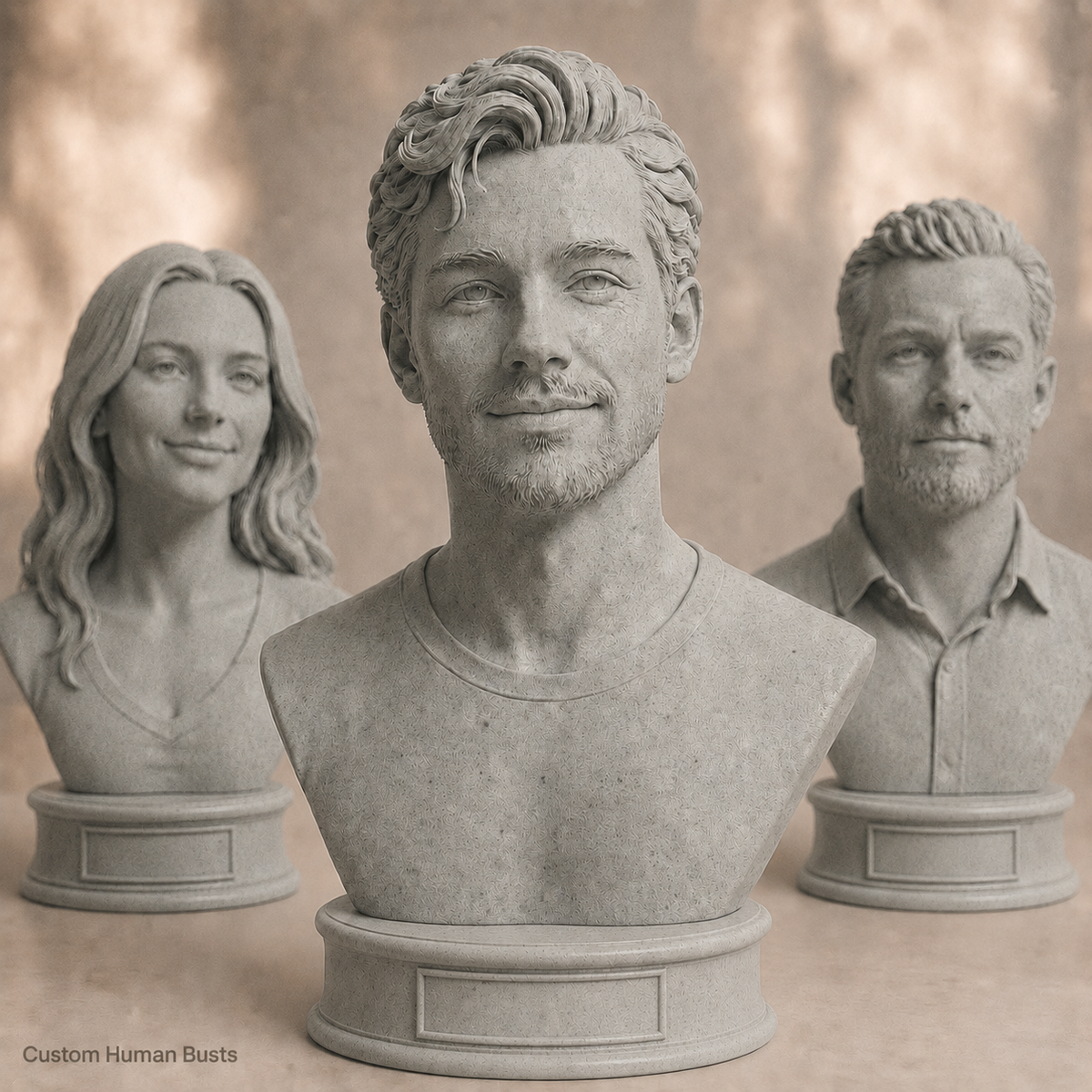Custom 3D Printed Human Bust From Photo