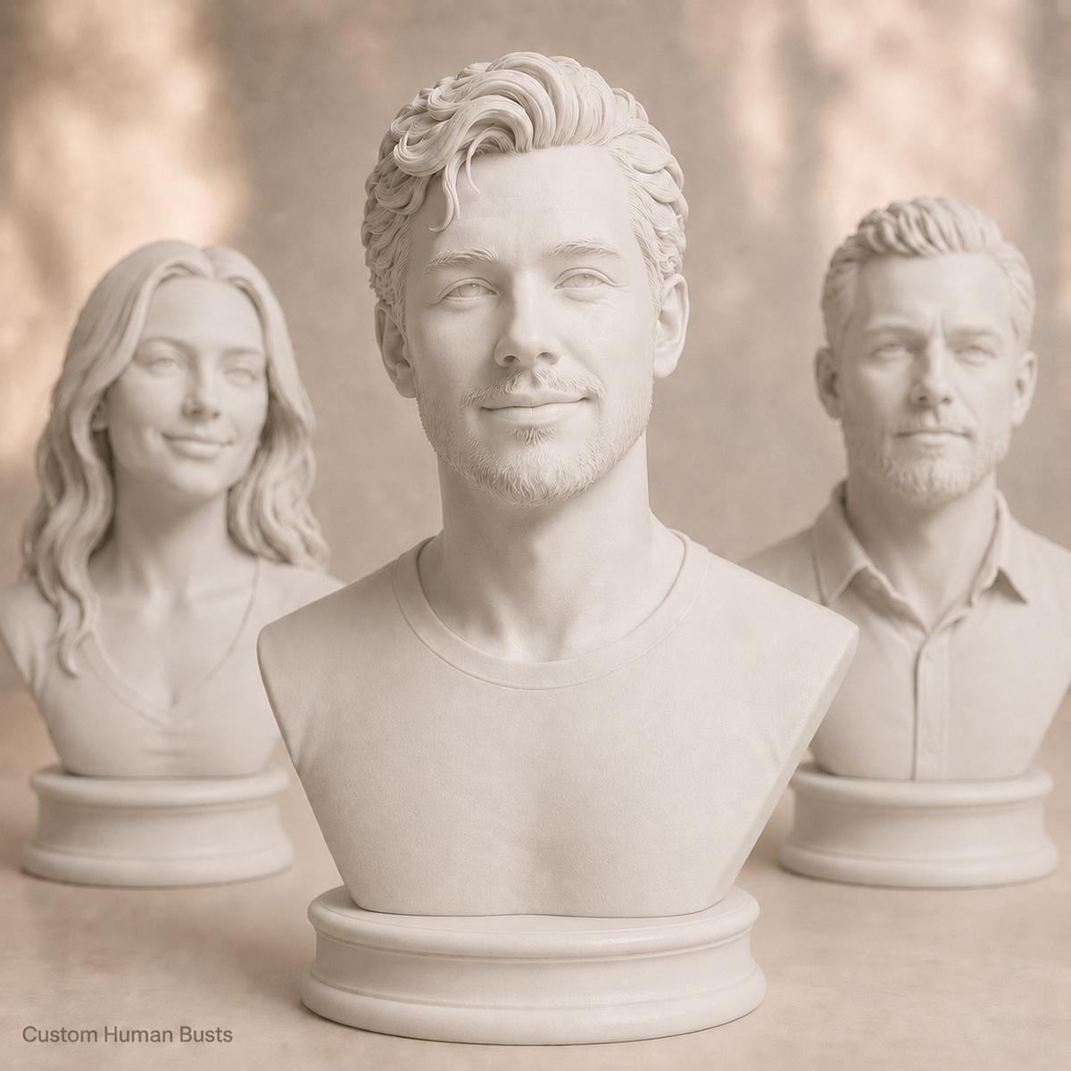 Custom 3D Printed Human Bust From Photo