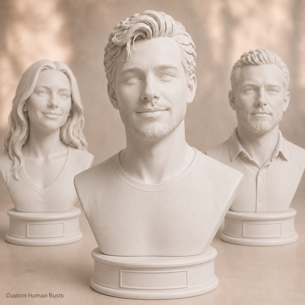 Custom 3D Printed Human Bust From Photo